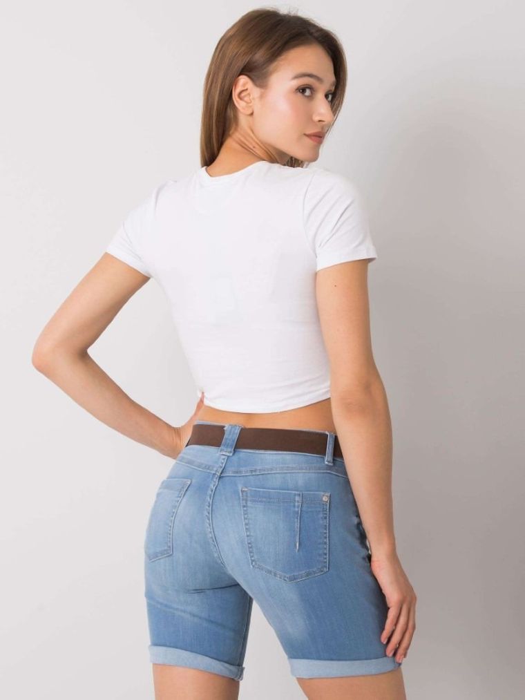 Szorty jeansowe damskie, niebieskie, Sublevel