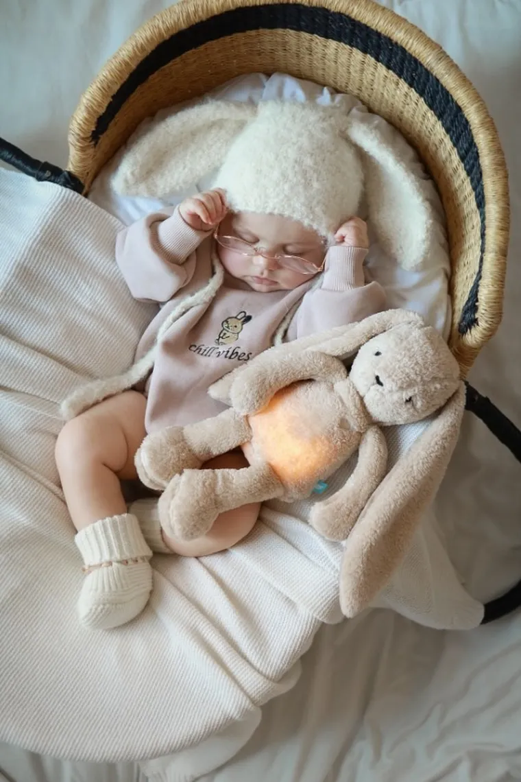 Szumisie, Szumiś Królik z lampką 5w1, beżowy, 30 cm