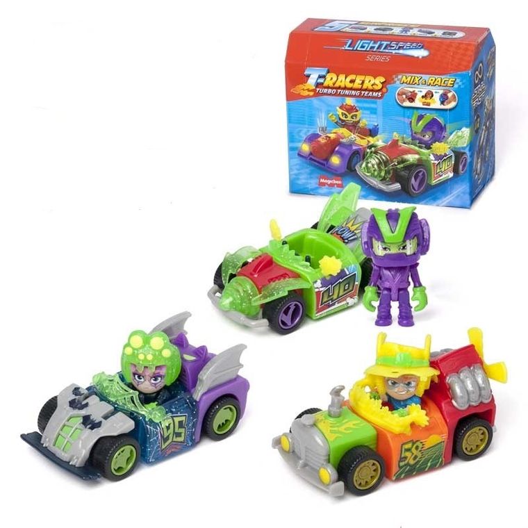 T-Racers, Light Speed, Car Racer, pojazd z figurką