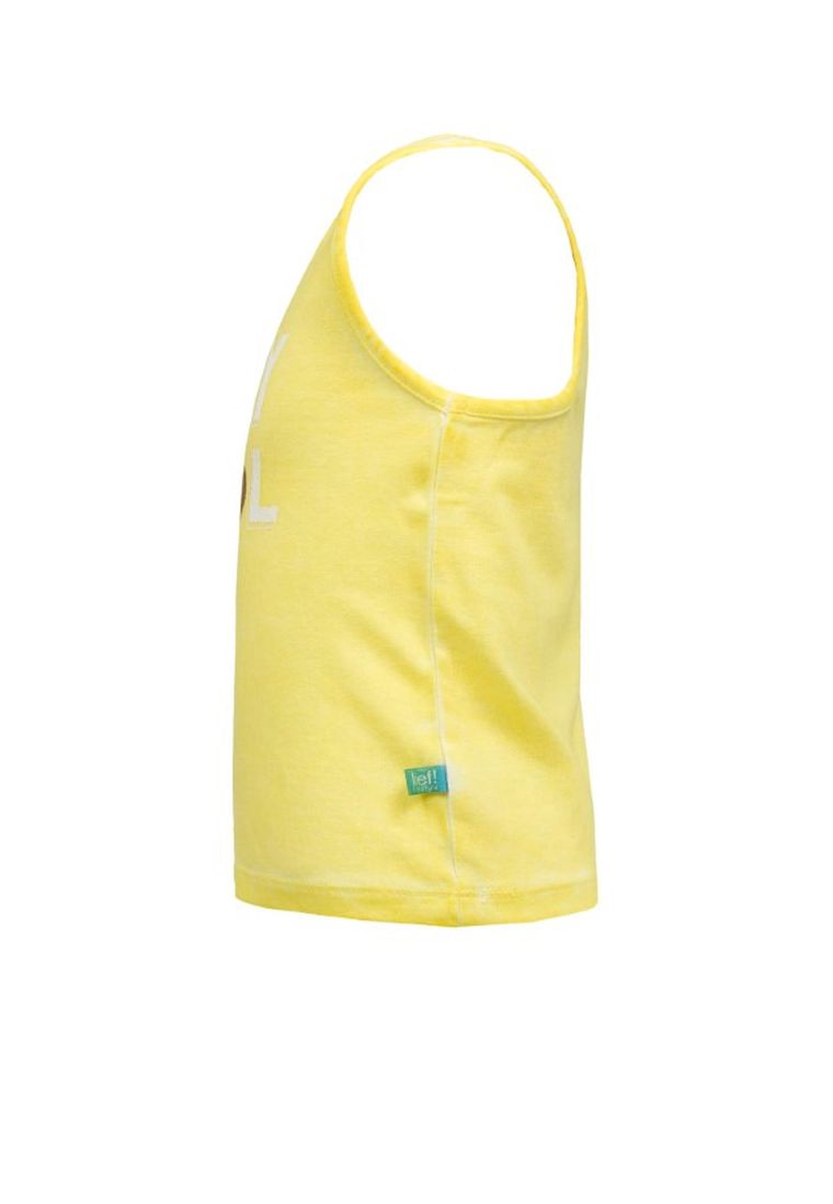 T-shirt chłopięcy bez rękawów, żółty, Lief