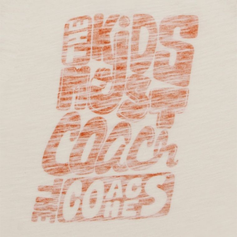 T-shirt chłopięcy, beżowy, Kanz