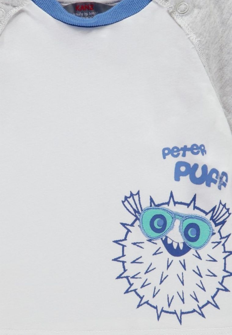 T-shirt chłopięcy, biały, Kanz