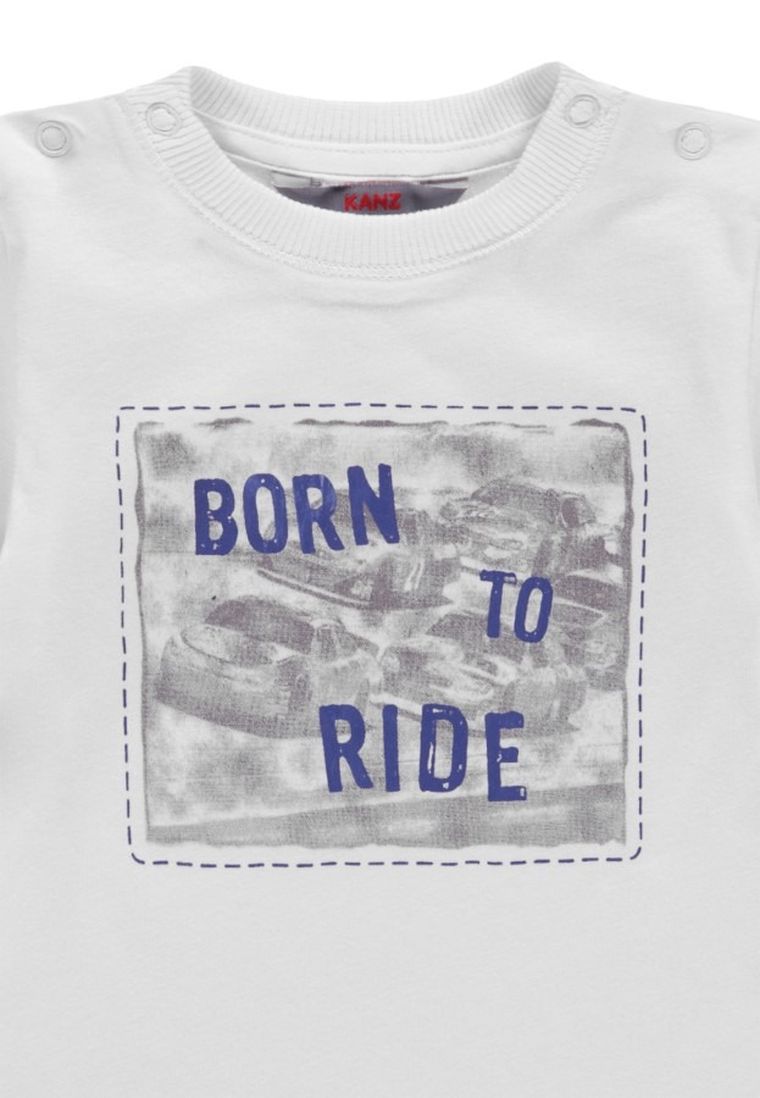 T-shirt chłopięcy, biały, Kanz