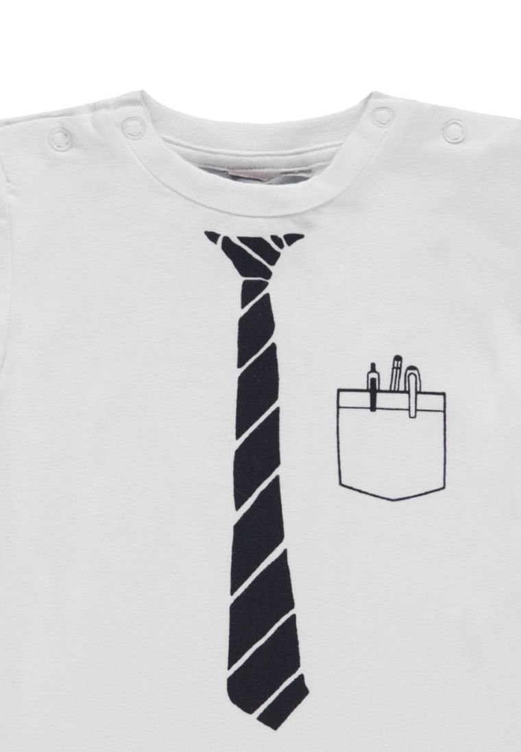 T-shirt chłopięcy, biały, Kanz