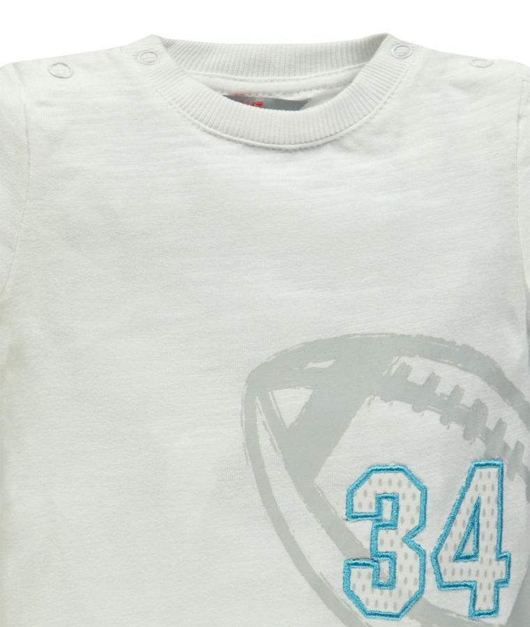 T-shirt chłopięcy, biały, Kanz