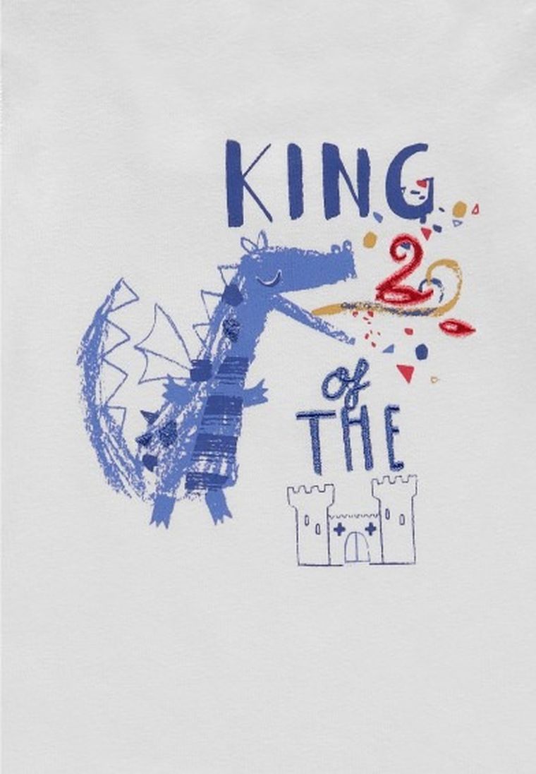 T-shirt chłopięcy, biały, Kanz