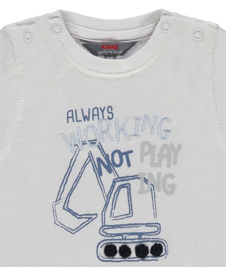 T-shirt chłopięcy, biały, Kanz