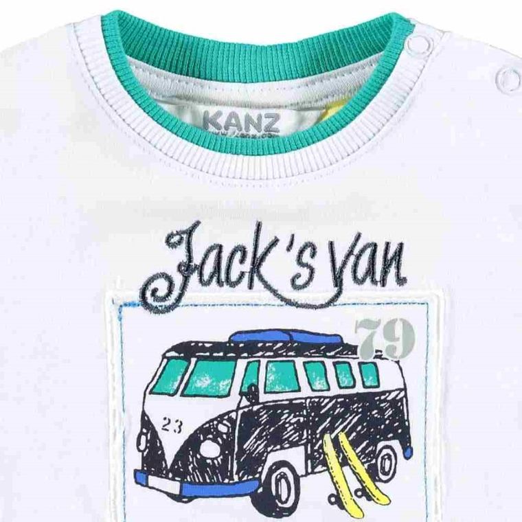 T-shirt chłopięcy, biały, Kanz