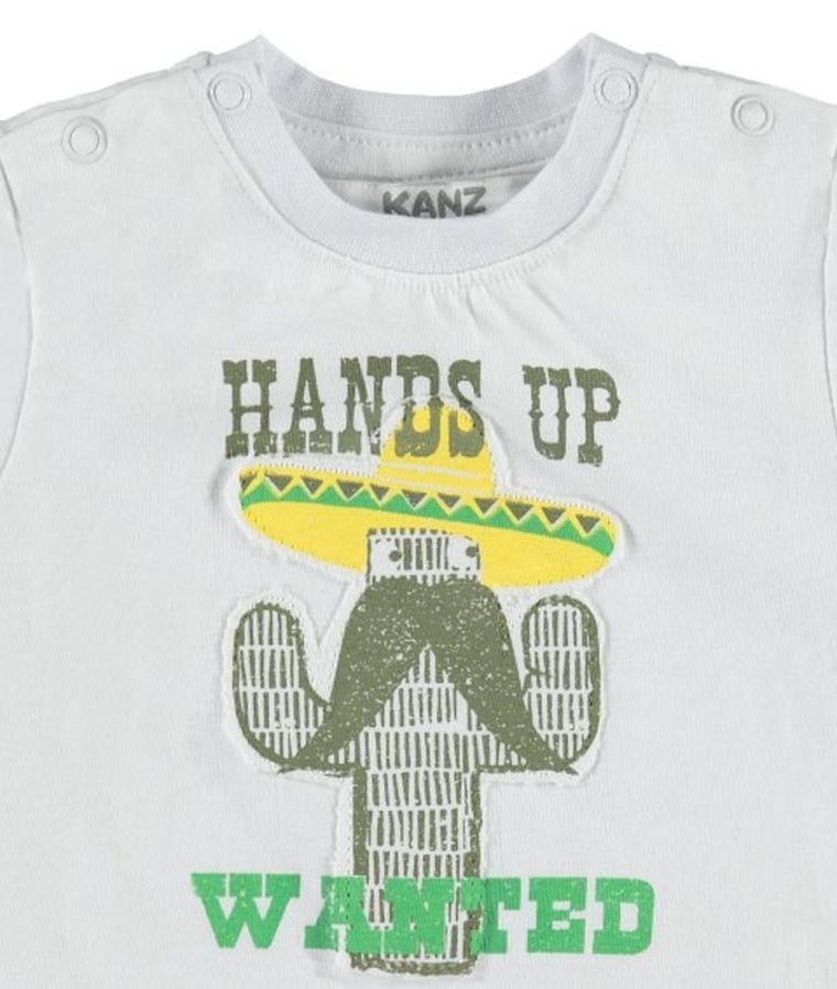 T-shirt chłopięcy, biały, Kanz