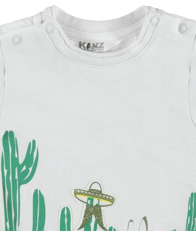 T-shirt chłopięcy, biały, Kanz
