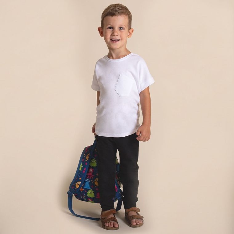 T-shirt chłopięcy, biały, Nicol