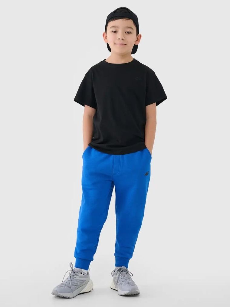 T-shirt chłopięcy, czarny, 4F