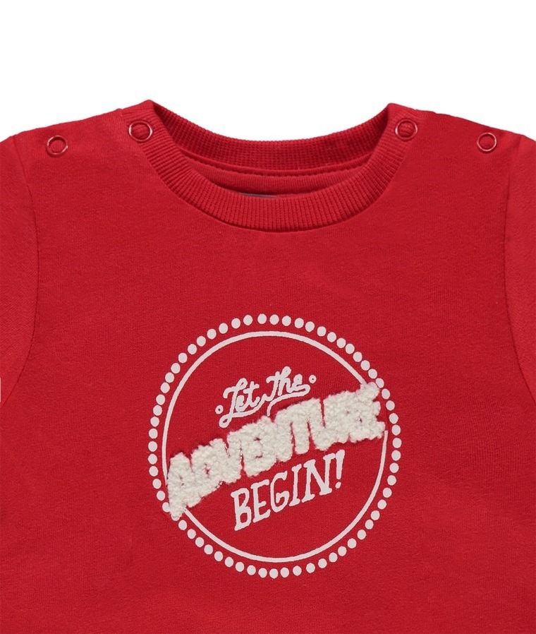 T-shirt chłopięcy, czerwony, Kanz