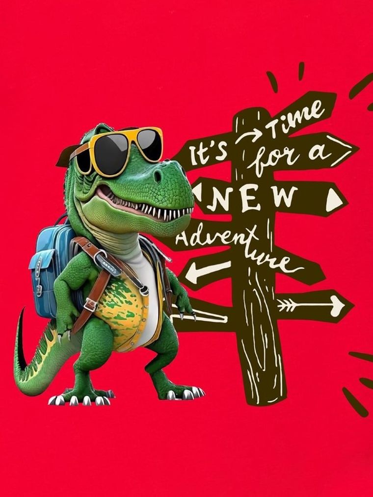 T-shirt chłopięcy czerwony, Tup Tup