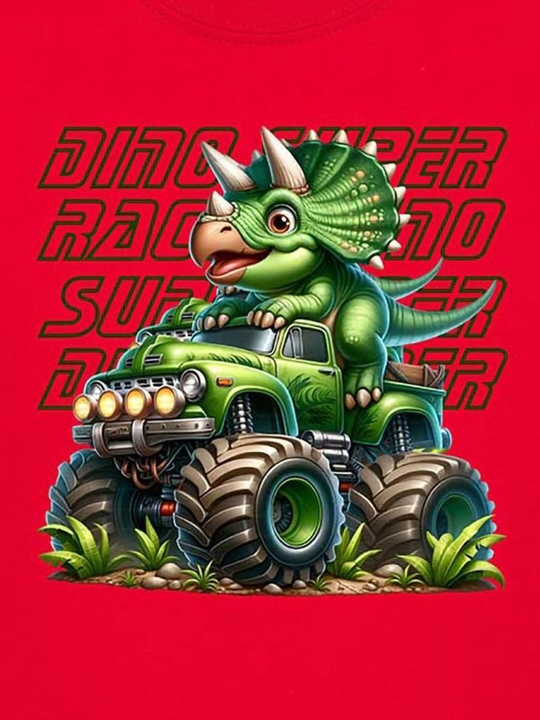 T-shirt chłopięcy czerwony, Tup Tup