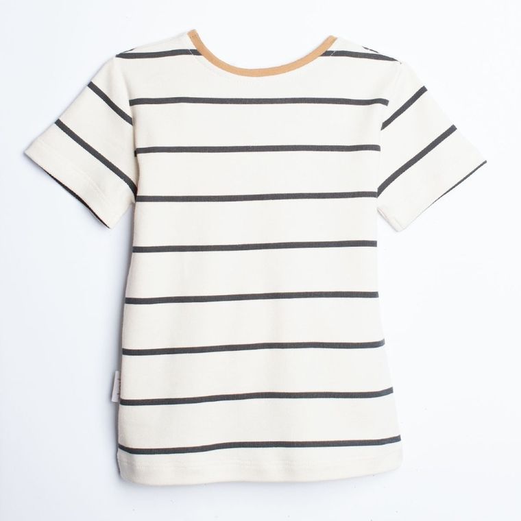 T-shirt chłopięcy, ecru, Nicol