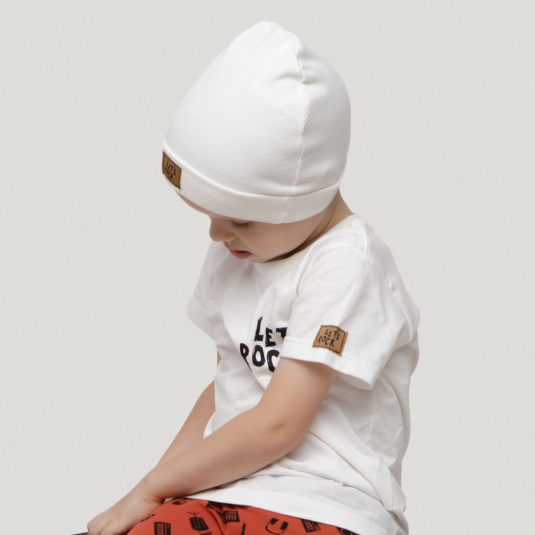 T-shirt chłopięcy, ecru, Pinokio