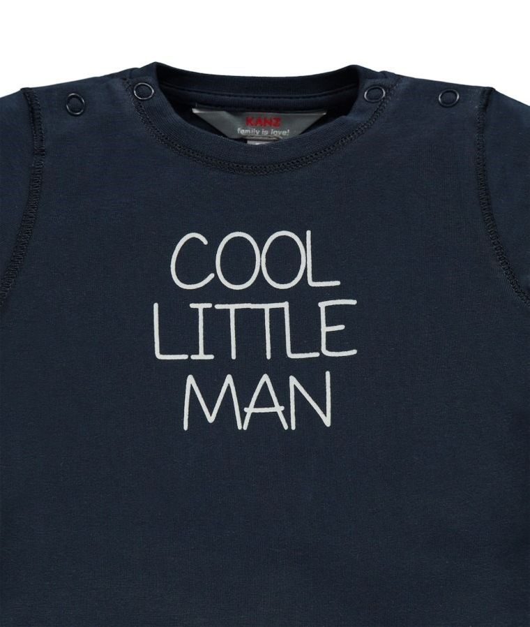 T-shirt chłopięcy, granatowy, Kanz
