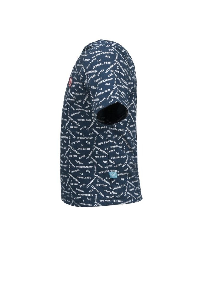 T-shirt chłopięcy, granatowy, Lief