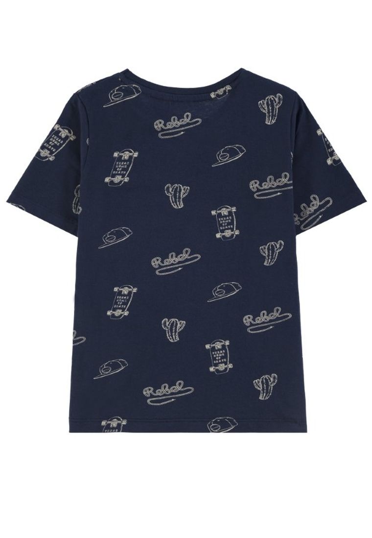 T-shirt chłopięcy, granatowy, Tom Tailor