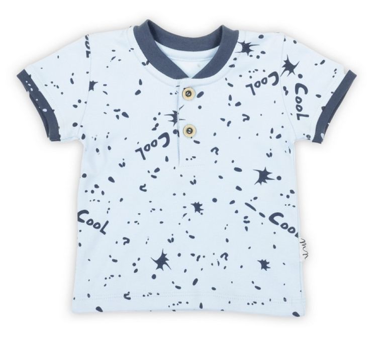 T-shirt chłopięcy, jasnoniebieski, Nicol