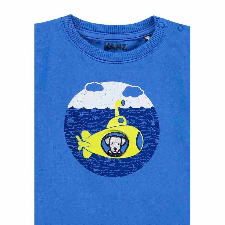 T-shirt chłopięcy, niebieski, Kanz