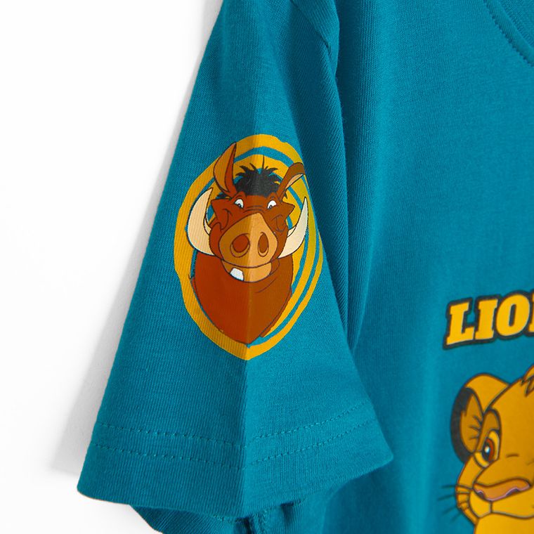 T-shirt chłopięcy, niebieski, Król Lew, Licence Brand