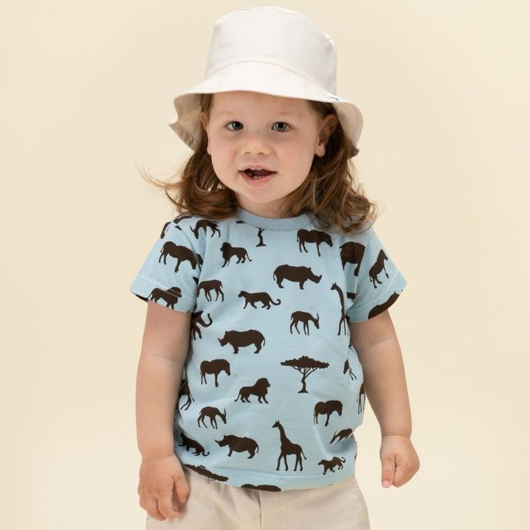 T-shirt chłopięcy, niebieski, Pinokio