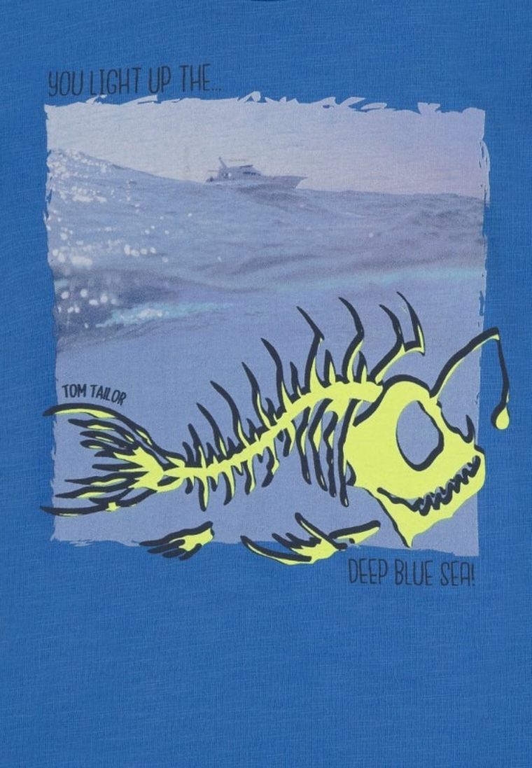 T-shirt chłopięcy, niebieski, Tom Tailor