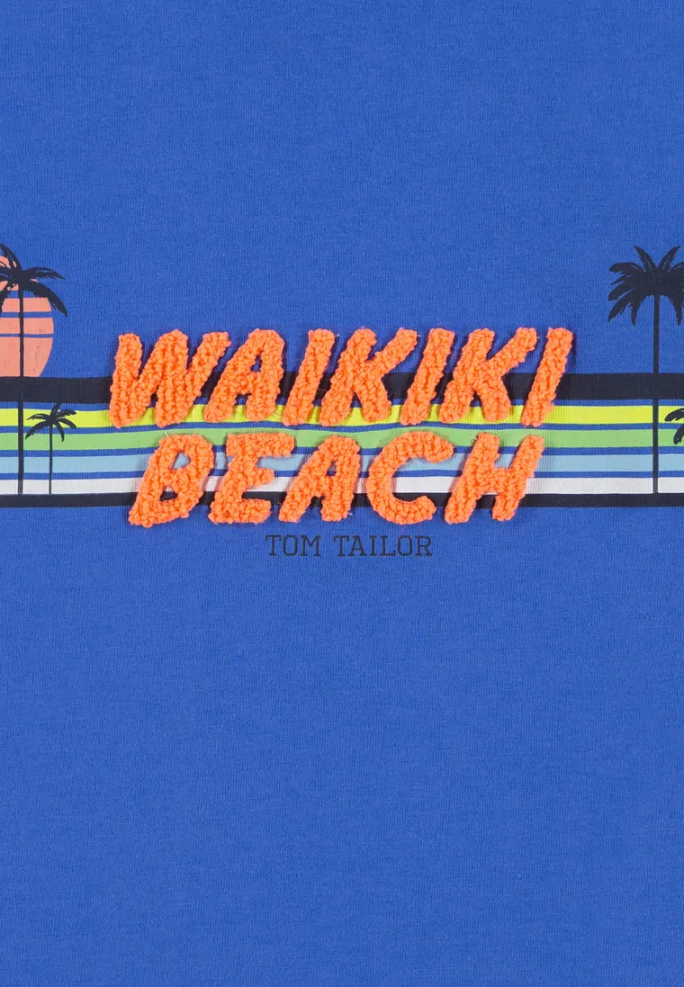 T-shirt chłopięcy, niebieski, Tom Tailor