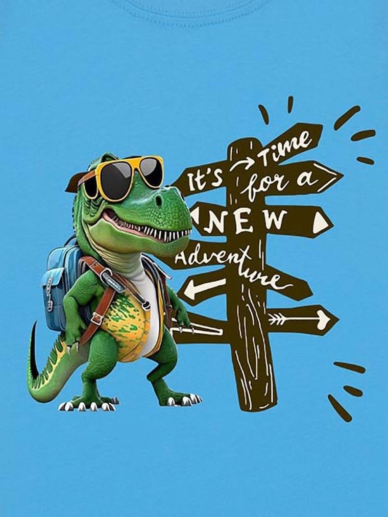 T-shirt chłopięcy, niebieski, Tup Tup