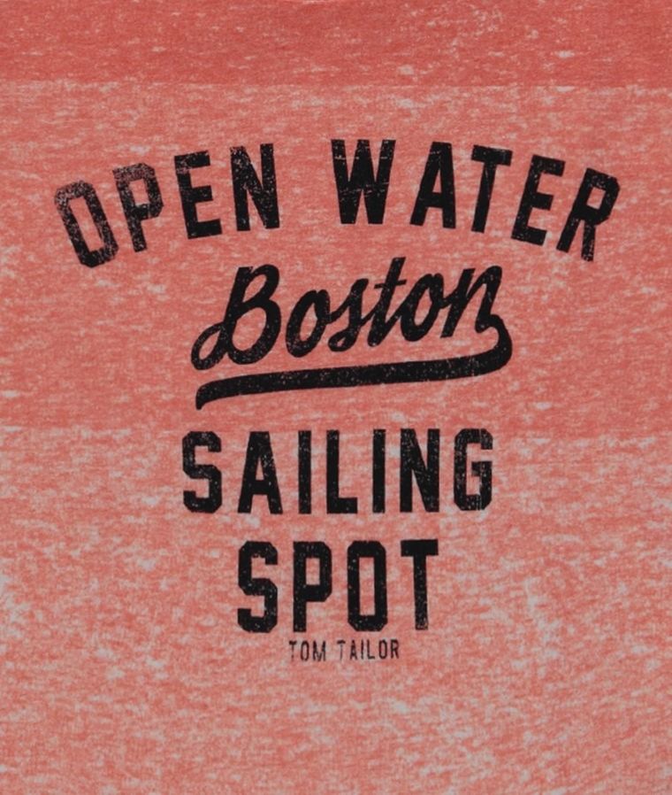 T-shirt chłopięcy, pomarańczowy, Tom Tailor