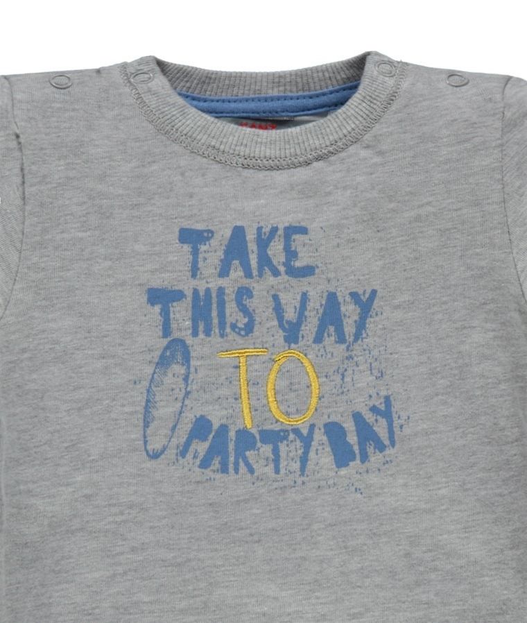 T-shirt chłopięcy, szary, Kanz