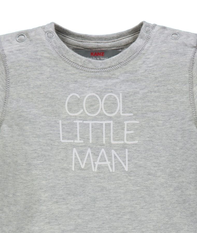 T-shirt chłopięcy, szary, Kanz
