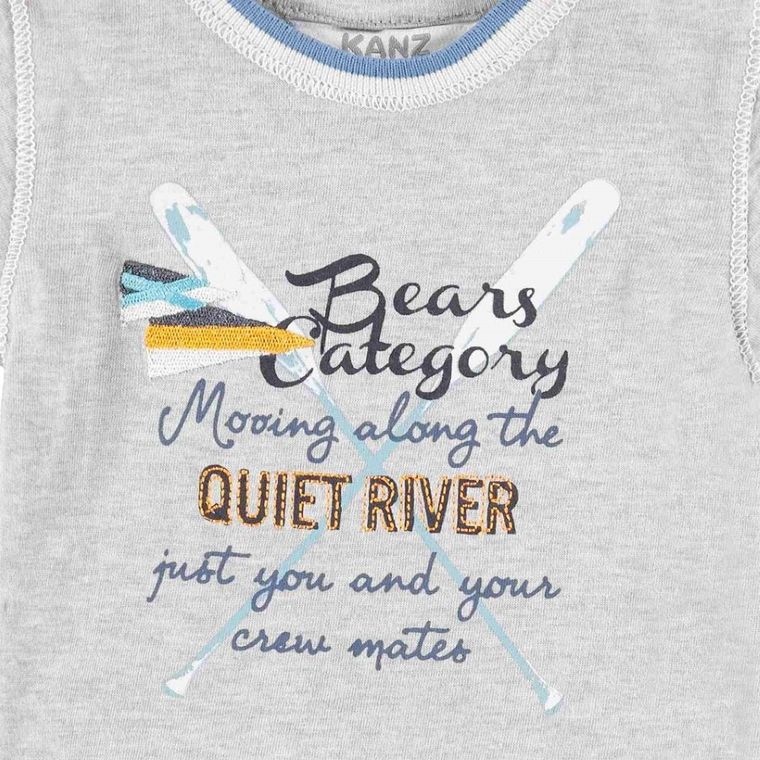 T-shirt chłopięcy, szary, Kanz