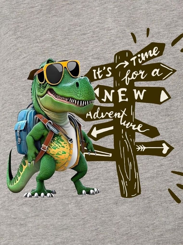 T-shirt chłopięcy, szary, Tup Tup