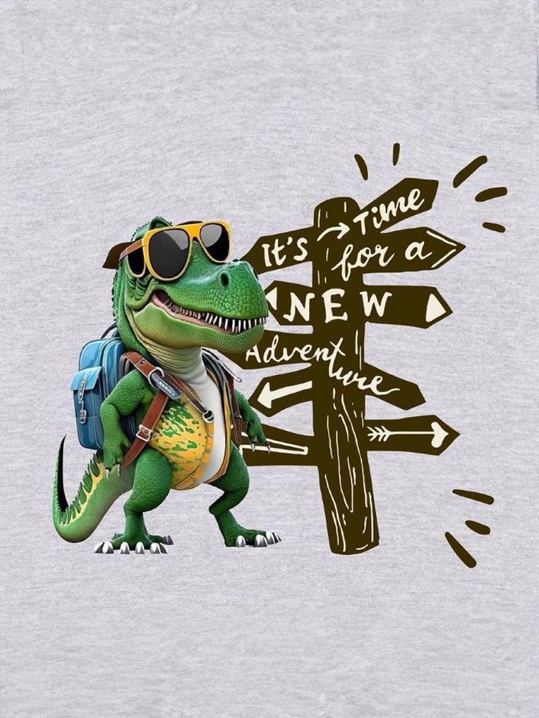 T-shirt chłopięcy, szary, Tup Tup