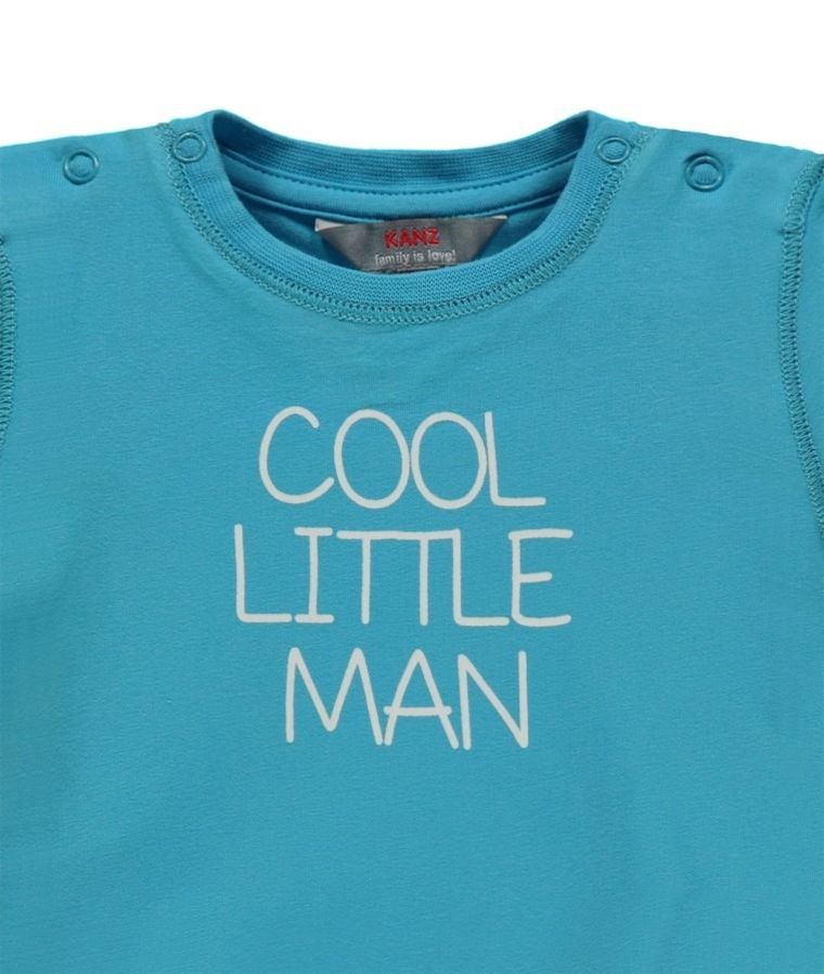 T-shirt chłopięcy, turkusowy, Kanz