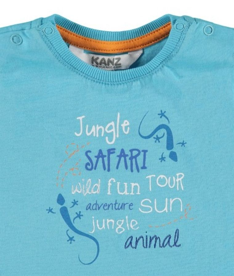 T-shirt chłopięcy, turkusowy, Kanz