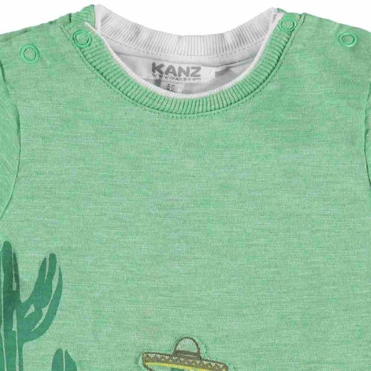 T-shirt chłopięcy, zielony, Kanz