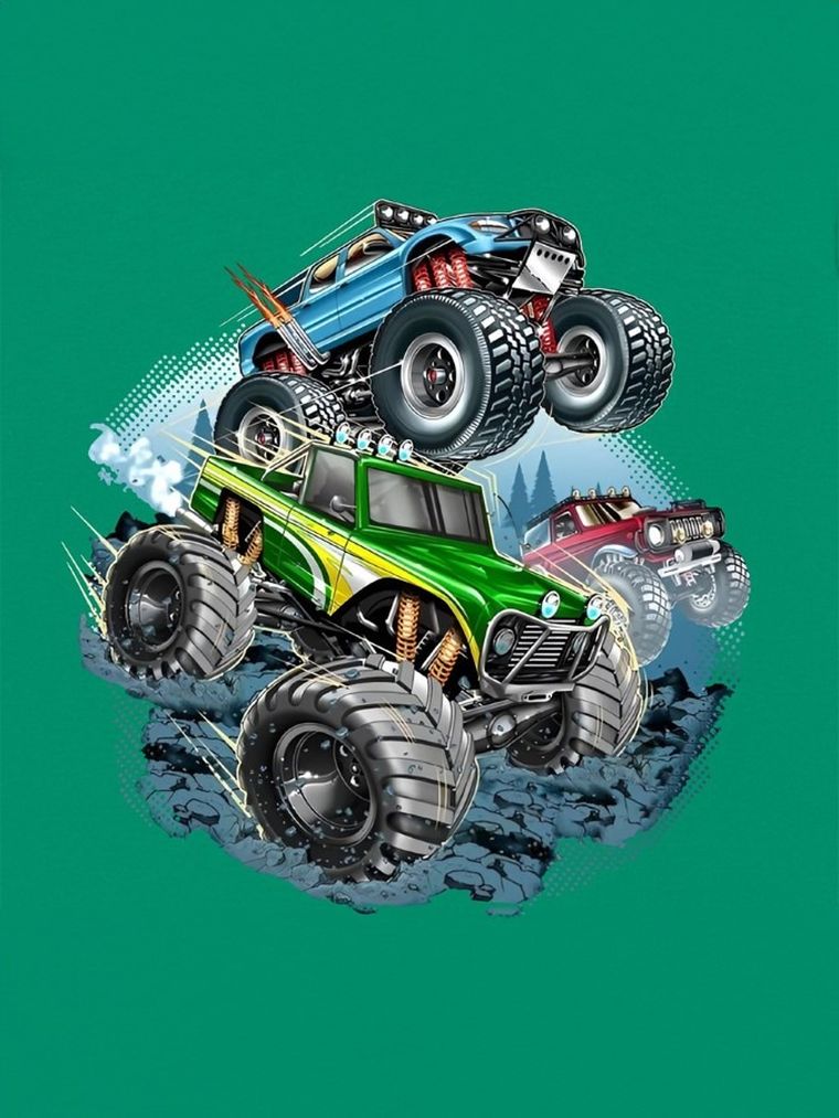 T-shirt chłopięcy, zielony, Tup Tup