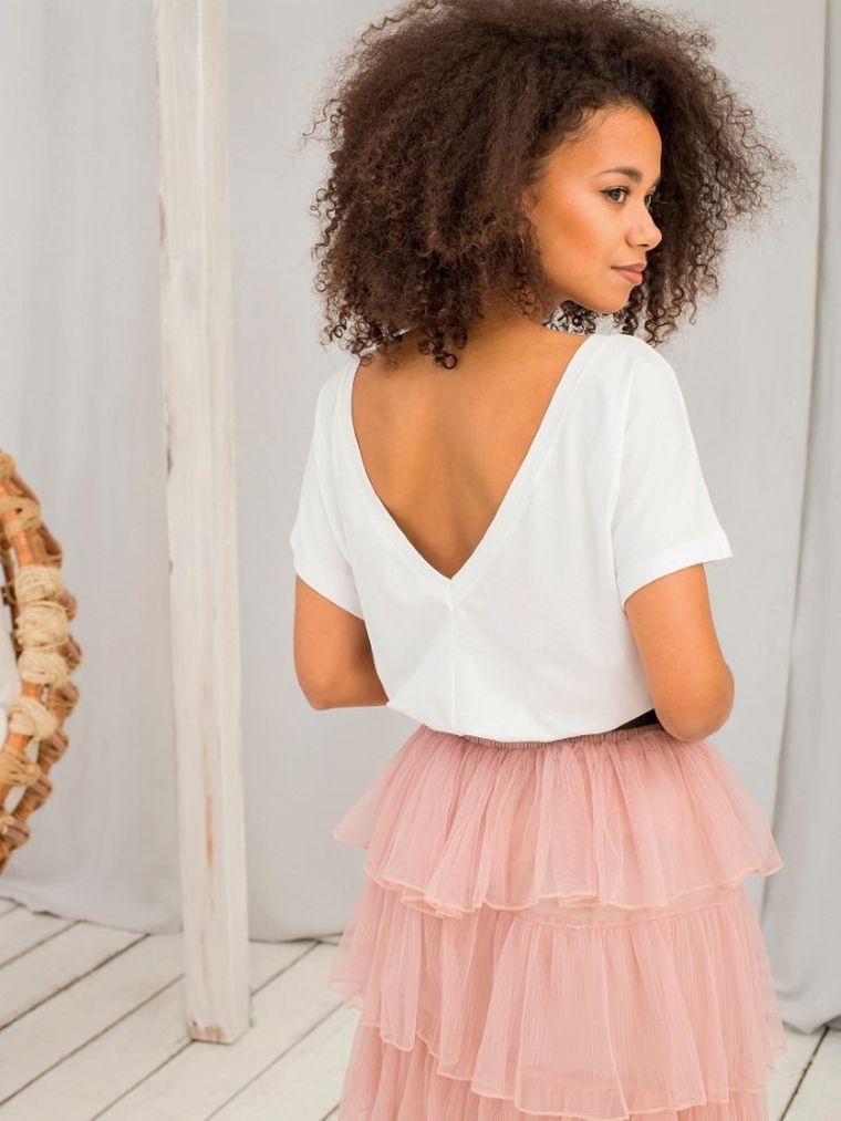 T-shirt damski, biały, Basic Feel Good