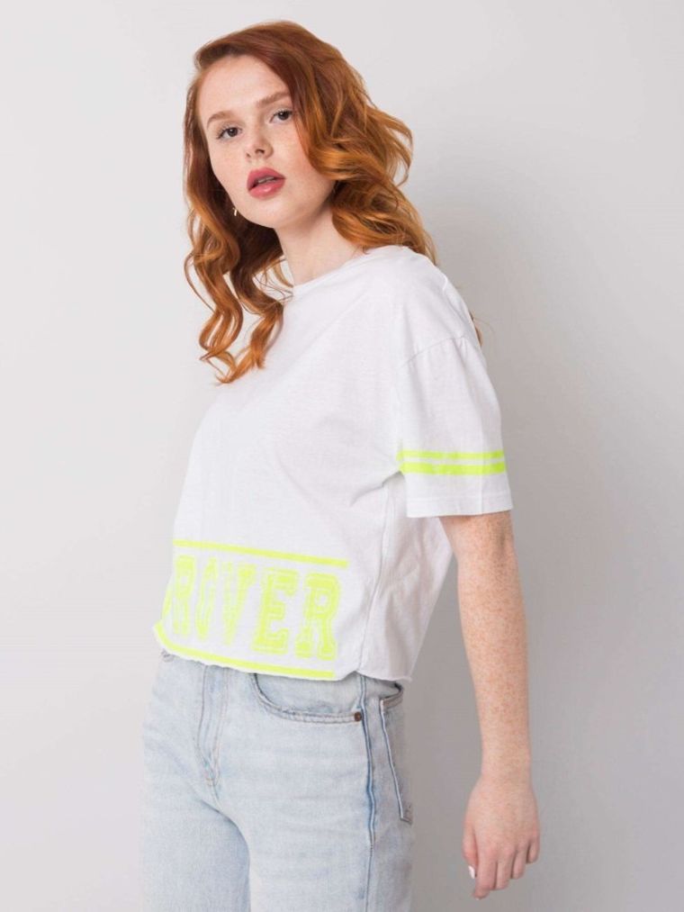 T-shirt damski, biały, H&B