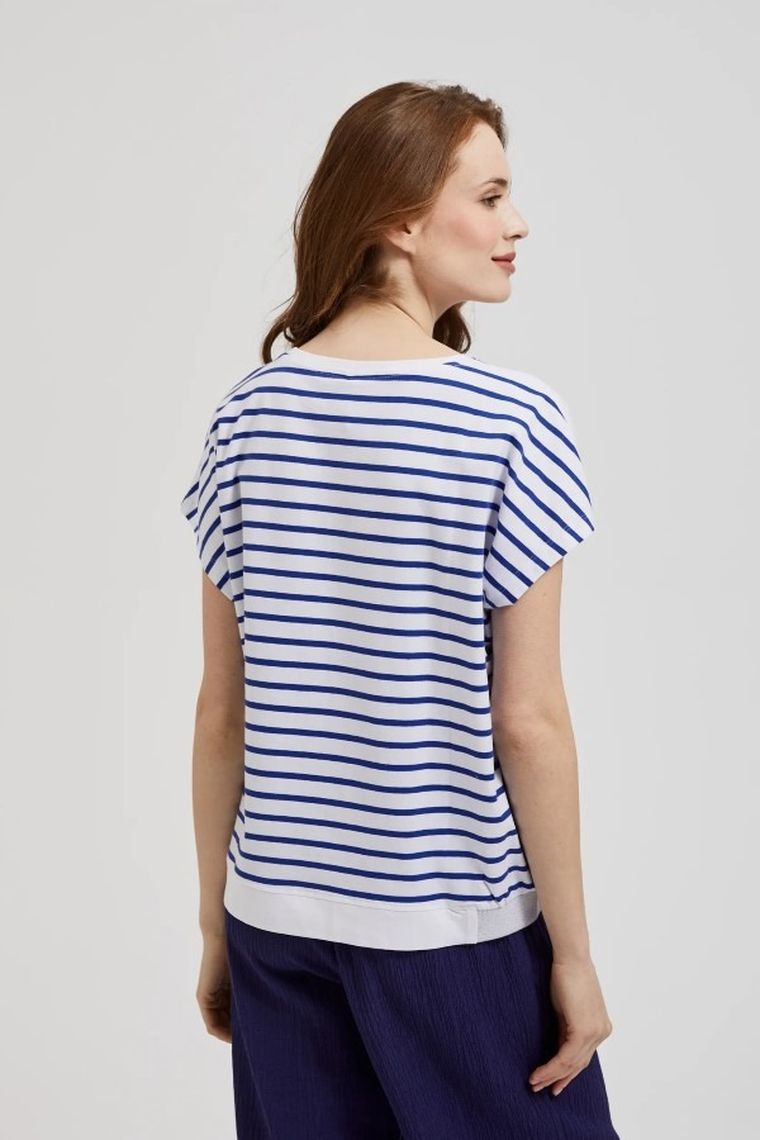 T-shirt damski, biały, Moodo