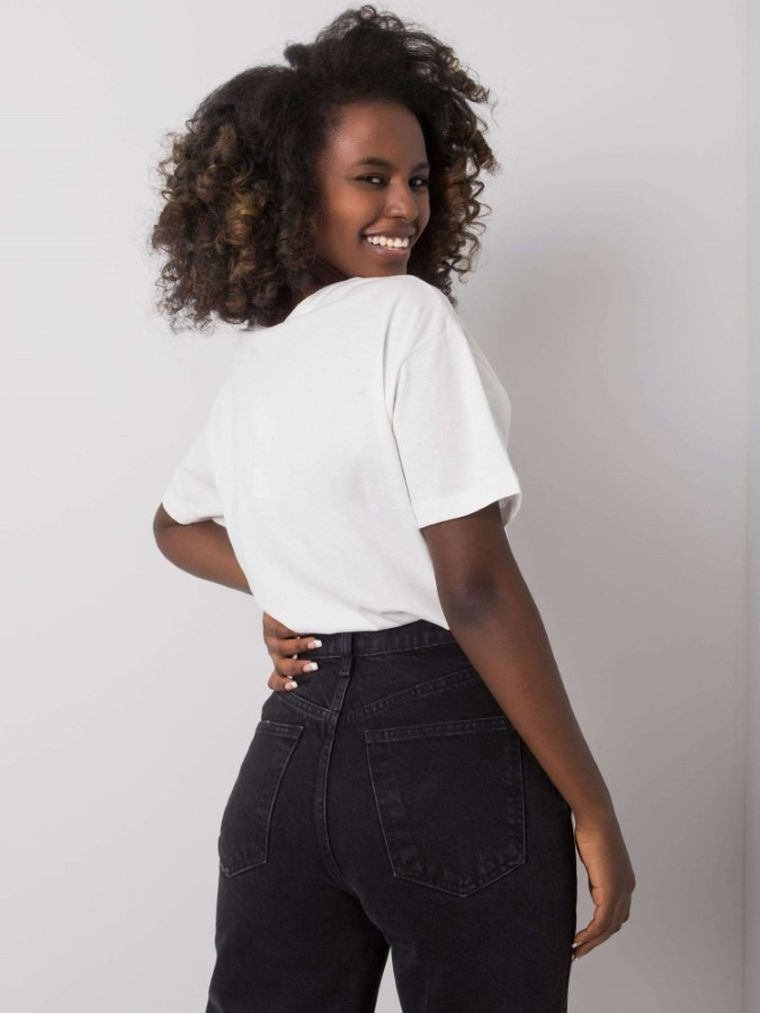 T-shirt damski, biały, Pepper & Mint