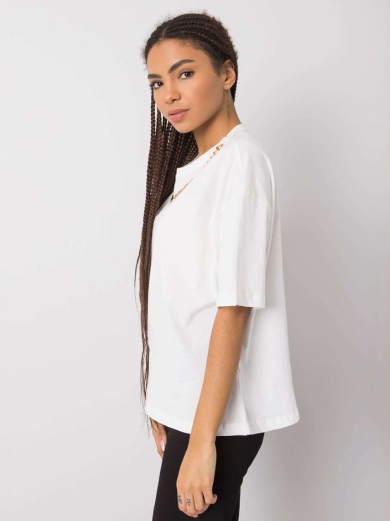 T-shirt damski, biały, Rue Paris