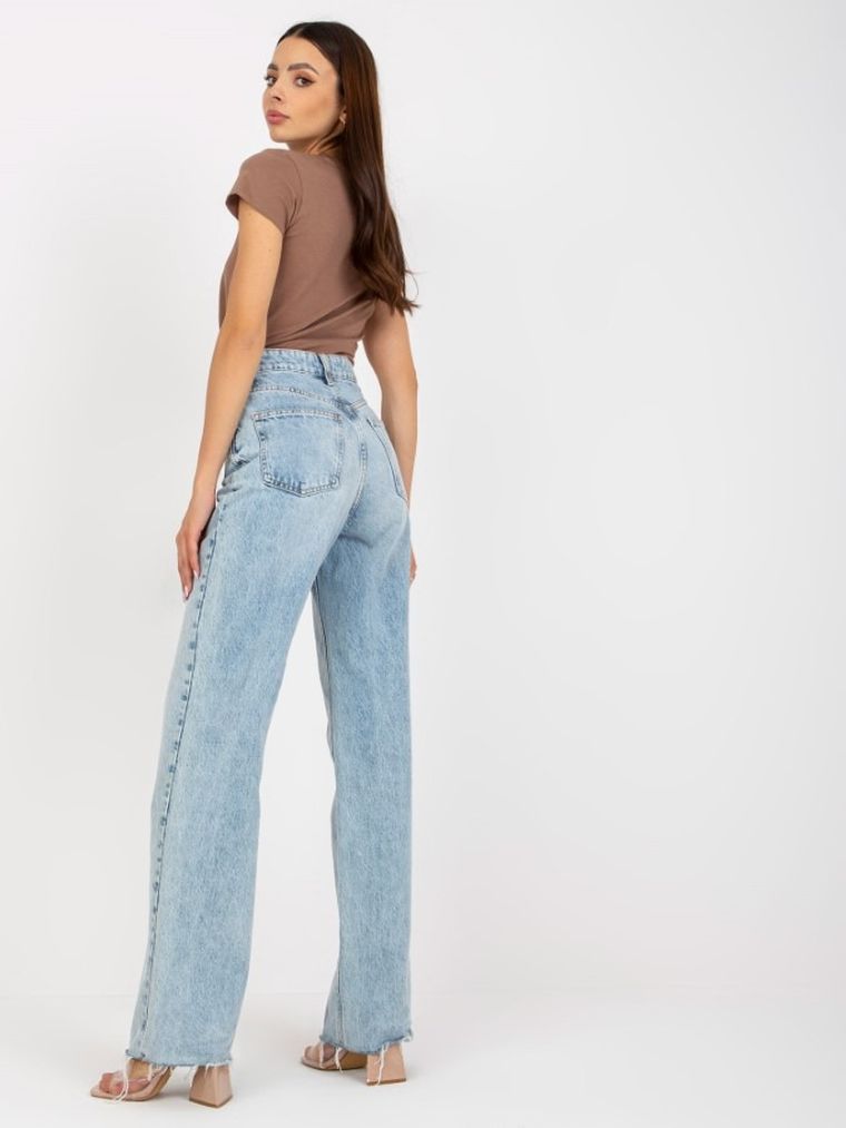 T-shirt damski, brązowy, Basic Feel Good