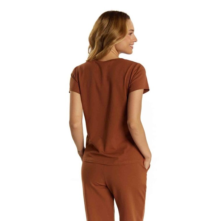 T-shirt damski, brązowy, Golden Queen