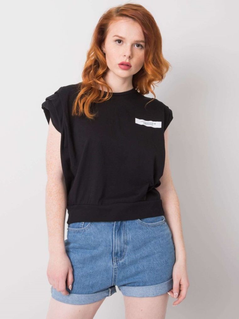 T-shirt damski, czarny, H&B