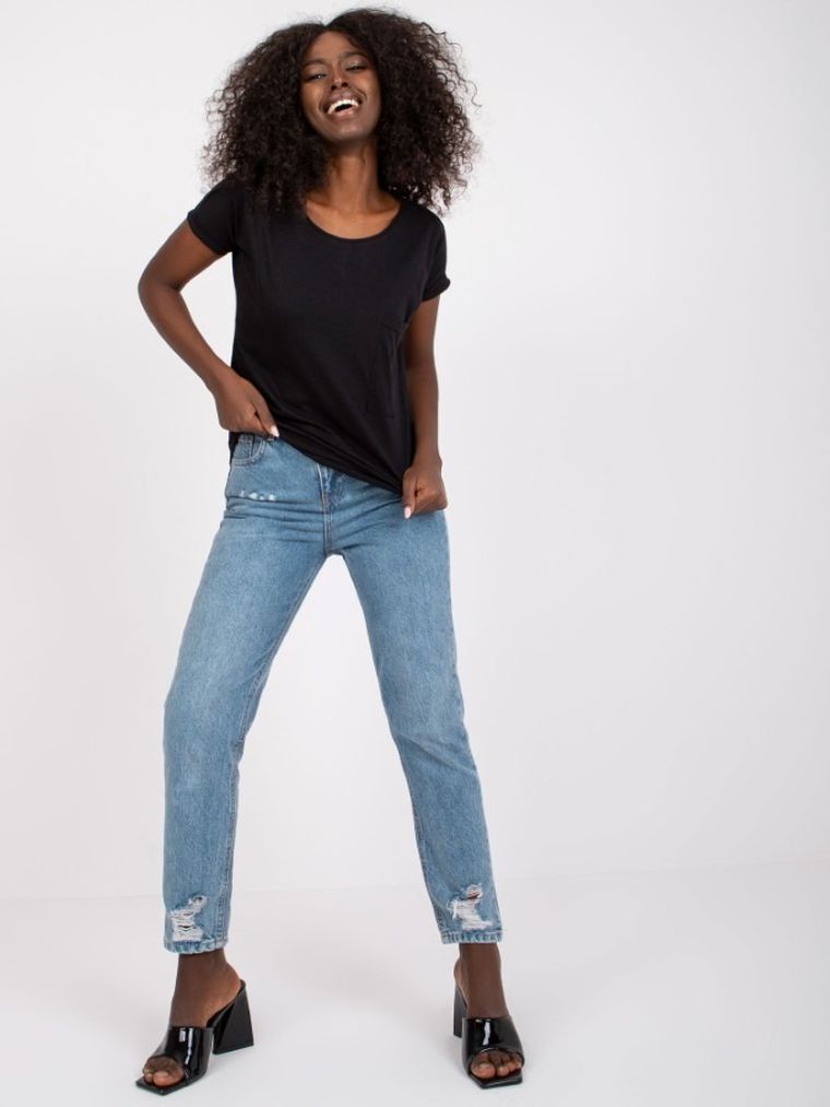 T-shirt damski, czarny, Mayflies